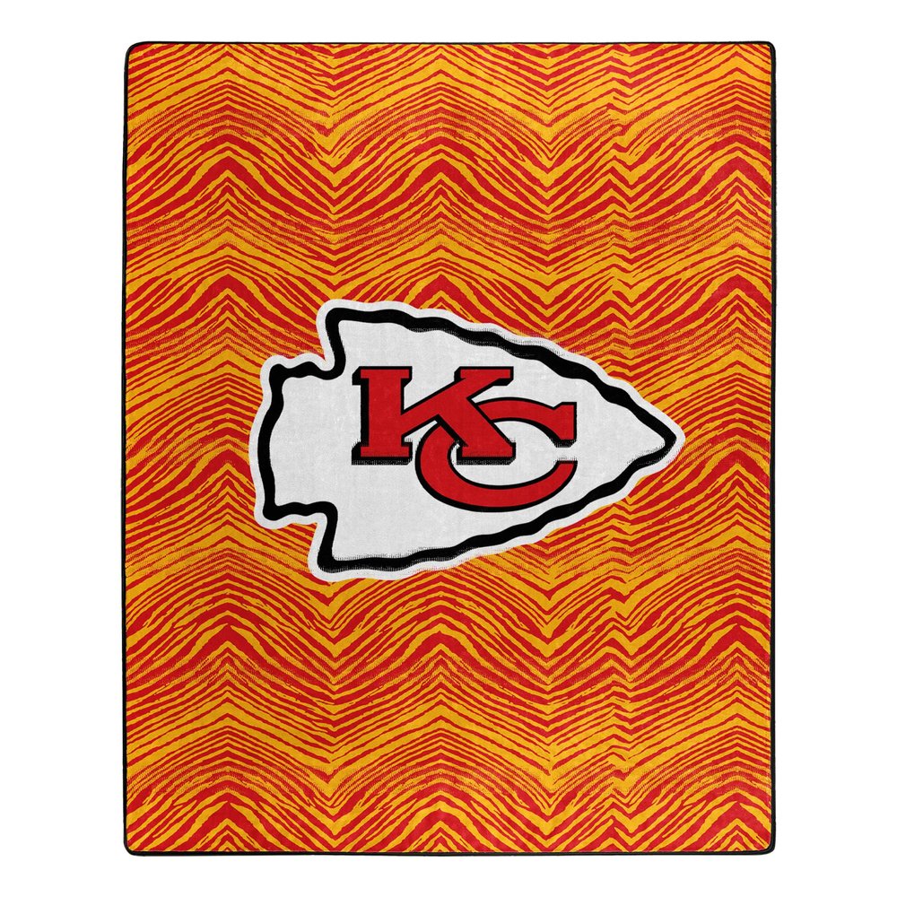 Zubaz by Northwest NFL Zubified Raschel Throw Blanket 50 X 60, Kansas City Chiefs