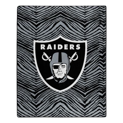 Zubaz by Northwest NFL Zubified Raschel Throw Blanket 50 X 60, Las Vegas Raiders