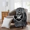 Zubaz by Northwest NFL Zubified Raschel Throw Blanket 50 X 60, Las Vegas Raiders view 2