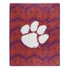 Zubaz by Northwest NCAA Zubified Raschel Throw Blanket 50 X 60, Clemson Tigers view 1