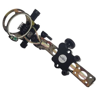 SAS Essence 019" Bow Sight with Micro Adjust Detachable Bracket with LED Sight Light for Archery Compound Bows Hunting Shooting (Camo, 7-Pin)