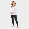 32 Degrees Women's Lightweight Baselayer Crew Top | Long Sleeve | Form Fitting | 4-Way Stretch | Thermal, White, XX-Large view 2