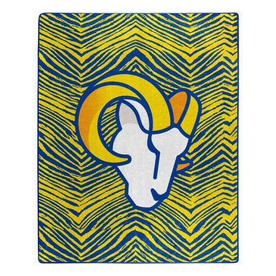 Zubaz by Northwest NFL Zubified Raschel Throw Blanket 50 X 60, Los Angeles Rams