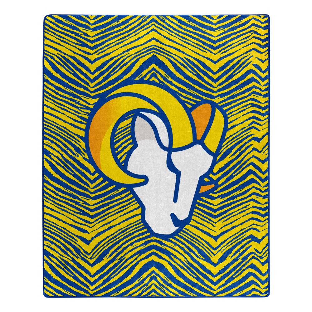 Zubaz by Northwest NFL Zubified Raschel Throw Blanket 50 X 60, Los Angeles Rams