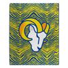 Zubaz by Northwest NFL Zubified Raschel Throw Blanket 50 X 60, Los Angeles Rams view 1