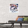 Trends International NHL Edmonton Oilers - Connor McDavid 22 Wall Poster, 14.725" x 22.375", White Framed Version view 2