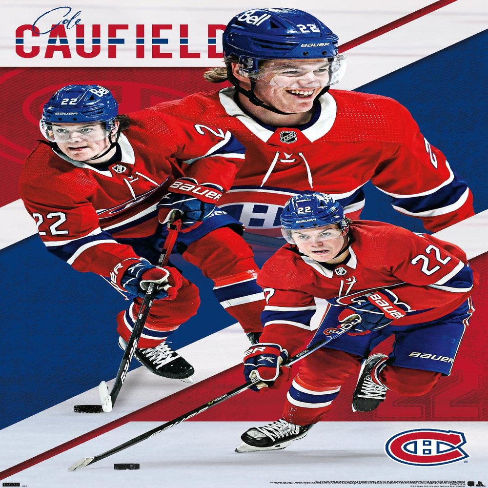 Trends International NHL Montreal Canadiens - Cole Caufield 22 Wall Poster, 22.375" x 34", Premium Unframed Version