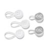 C2 Soft Elastic Shirt Collar Extenders for Mens Shirts - 5 Pack Neck Extender for Dress Shirts - Non-Metal Button Expanders for Dress Shirts - Neck Relief Tight Collars - White and Clear view 1