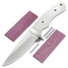 EZSMITH Drop Point Hunter - Full Tang - DIY Blade Kit w/Purpleheart Scales view 1