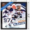 Trends International NHL Edmonton Oilers - Connor McDavid 22 Wall Poster, 14.725" x 22.375", Black Framed Version view 3