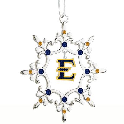 East Tennessee State University Rhinestone Christmas Ornament