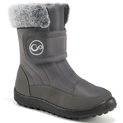 HARENCE Girls Boys Snow Boots: Comfortable Warm Fur Lined Toddler Winter Boot Hook Loop Outdoor Waterproof Slip on Boots for Kids