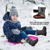 HARENCE Girls Boys Snow Boots: Comfortable Warm Fur Lined Toddler Winter Boot Hook Loop Outdoor Waterproof Slip on Boots for Kids view 2