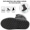 HARENCE Girls Boys Snow Boots: Comfortable Warm Fur Lined Toddler Winter Boot Hook Loop Outdoor Waterproof Slip on Boots for Kids view 4