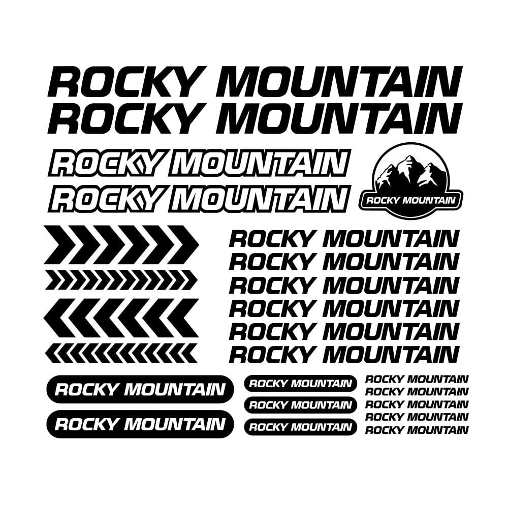 Compatible Kit for Rocky Mountain Stickers Bike Biking MTB BDC BIKE (Dark Grey)