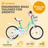 RoyalBaby Princess Girl Children's Bicycle Outdoor Ride-On Bike with Training Wheels, Kickstand, Adjustable Seat, and Basket, 16 Inch, Swan/Lake Blue view 3