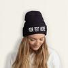 Custom Knitted Beanie Hat Add Your Imag Text Logo Personalized Skull Cap Winter Warm Cap for Men Women Black view 4