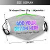 Custom Face Mask Personalized with Your Name Image Text Logo Adjustable Reusable Face Mask for Gifts,One Size Grey view 2