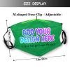 Custom Face Mask Personalized Unisex Cover Neck Gaiter Face Bandanas with Your Logo Image for Sports,Outdoor,Travel Irish Green view 2