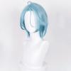 TO KU TOO YUO Cosplay Heat Resistant Synthetic Men Short Blue Wig Cap view 3