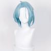 TO KU TOO YUO Cosplay Heat Resistant Synthetic Men Short Blue Wig Cap view 4