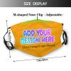 Custom Face Mask Design Your Own for Adult Personalized Logo Text Face Cover Gold view 2