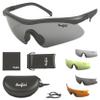 HUNTPAL Shooting Glasses Shooter Safety Hunting Sunglasses with 4 Interchangeable Lenses, Impact & Scratch-Resistant Eye Protection Half-Frame Goggles for Hunter view 1