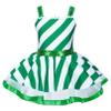 iiniim Girls Kids Christmas Mrs. Claus Costume Striped Candy Cane Tutu Dress Xmas Dance Party Dress up Green G 10 Years view 1