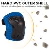 SKT HP Protective Gear for Adults, Knee Pads Elbow Pads Wrist Guards for Inline Skating Biking Skateboarding (Blue) view 4