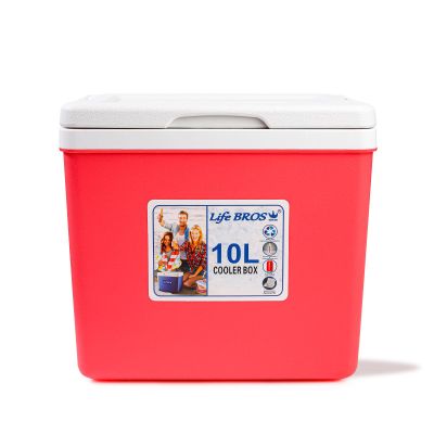 LifeBROS 11 Qt Insulated Portable Cooler Leak-Proof Ice Chest Lunch Box Hard Coolers with Extra Ice Pack for BBQ, Camping, Pincnic-Red