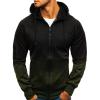 tuduoms Mens Fashion Retro Ombre Hoodies Fashion Casual Full Zip Sweatshirt for Men Lightweight Jacket Long Sleeve Sports Top view 2
