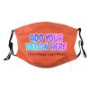 Custom Face Mask Reusable Personalized Customized Washcloth,Breathable Bandana Face Mouth Cover Orange view 1