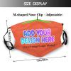 Custom Face Mask Reusable Personalized Customized Washcloth,Breathable Bandana Face Mouth Cover Orange view 2