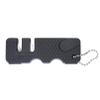 QXPDD Pocket Sharpener Outdoor Sharpeners Creative Keychain Fishing Sharpener Kitchen Accessories for Hunting Fishing Camping,Black view 3