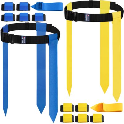 MIUONO Flag Football Belts for Youth Adult and Kids, Flag Football Set Flags 10 Players