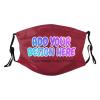 Custom Face Mask Personalized with Your Name Image Text Logo Adjustable Reusable Face Mask for Gifts,One Size Cardinal view 1