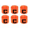 PATIKIL 11.8x2.8 Soccer Captain Armband, 6Pcs Nylon Elastic Protective Arm Badge for Youth Adult Team Adjustable Soccer Rugby Basketball Training, Orange view 1
