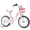 RoyalBaby Swan Girls Princess Kids Bike with Basket Mudguards, 12 14 16 18 Inch Toddler Beginners Bicycle for Age 3-10 Years, Training Wheels Options view 1