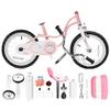 RoyalBaby Swan Girls Princess Kids Bike with Basket Mudguards, 12 14 16 18 Inch Toddler Beginners Bicycle for Age 3-10 Years, Training Wheels Options view 3
