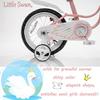 RoyalBaby Swan Girls Princess Kids Bike with Basket Mudguards, 12 14 16 18 Inch Toddler Beginners Bicycle for Age 3-10 Years, Training Wheels Options view 4