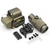 558 Green Red Dot Reflex Sight + G33 3X Magnifying Glass Combo, Optical Holographic Hybrid Sight with G33 Magnifier, Quick Release Rollover Multiplier (Tan) view 2