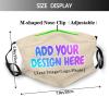 Custom Face Mask Personalized with Your Name Image Text Logo Adjustable Reusable Face Mask for Gifts,One Size Natural view 2