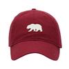 Baseball Cap Men Bear California Embroidered Washed Cotton Dad Hat Baseball Caps (Red,7 5/8) view 1