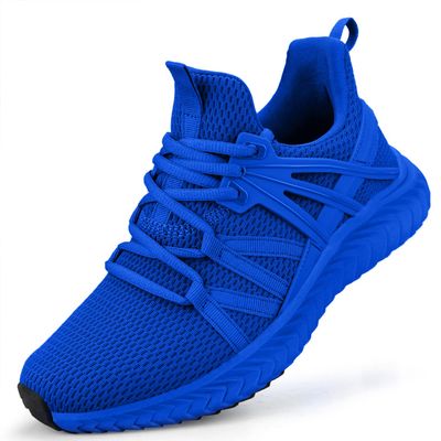 Abboos Women's Walking Shoes Memory Foam Comfortable Sports Shoes Gym Jogging Slip on Tennis Running Sneakers Sapphire Blue Size 5.5