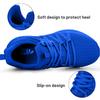 Abboos Women's Walking Shoes Memory Foam Comfortable Sports Shoes Gym Jogging Slip on Tennis Running Sneakers Sapphire Blue Size 5.5 view 4