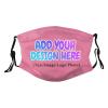 Custom Face Mask Personalized Design Breathable Masks Balaclava with Filter Reusable Face Cover for Men Women Dark Pink view 1
