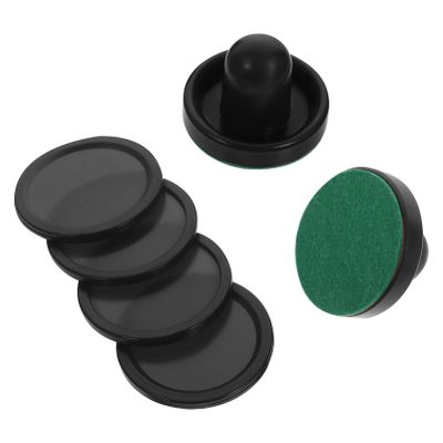 Toddmomy 1set Air Hockey Paddles Replacement Black Paddles Felt Pads Black Complete Accessory for Game Tables