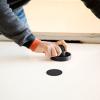 Toddmomy 1set Air Hockey Paddles Replacement Black Paddles Felt Pads Black Complete Accessory for Game Tables view 3
