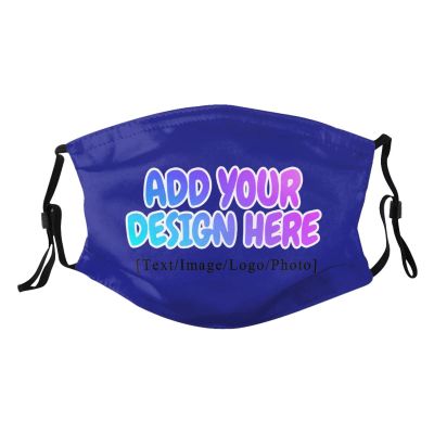 Custom Face Mask in Bulk with Logo Unisex Personalized Bandanas Mask Scarf for Sport Biking Fishing,Adult Blue