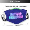 Custom Face Mask in Bulk with Logo Unisex Personalized Bandanas Mask Scarf for Sport Biking Fishing,Adult Blue view 2